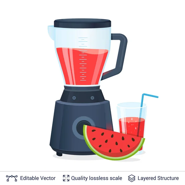 Espremedor de frutas ou aparelho de cozinha misturador . —  Vetores de Stock