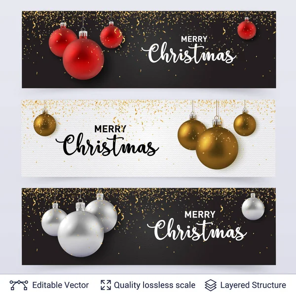 Christmas New Year Holiday Template Light Dark Colors — Stock Vector