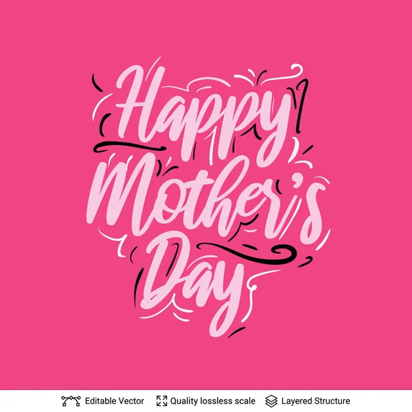 Blahopřání ke dni šťastné matky. — Stockový vektor