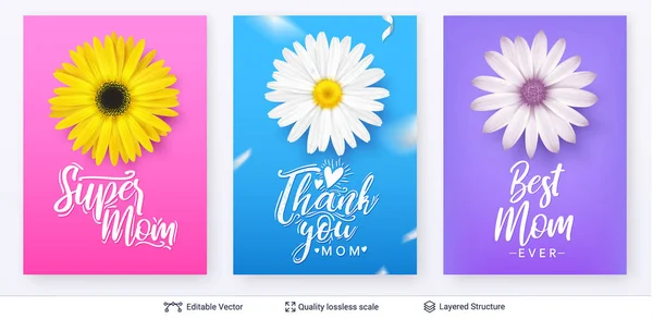 Set of banner templates for Mothers Day. — Stock Vector