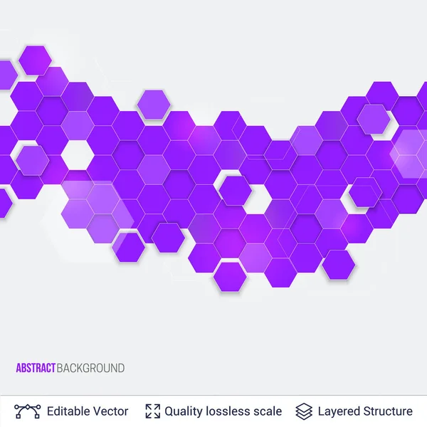 Zeshoek abstracte achtergrond. — Stockvector