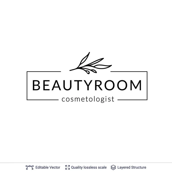 Дизайн логотипа салона красоты или косметолога . — стоковый вектор