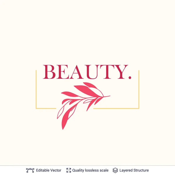 Салон красоты косметолог или дизайн логотипа косметики . — стоковый вектор