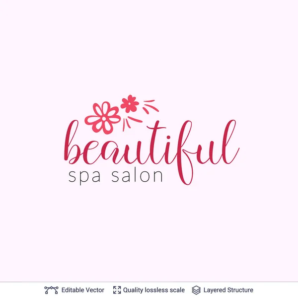 Beauty Spa Salon Kosmetologe Logo Design. — Stockvektor
