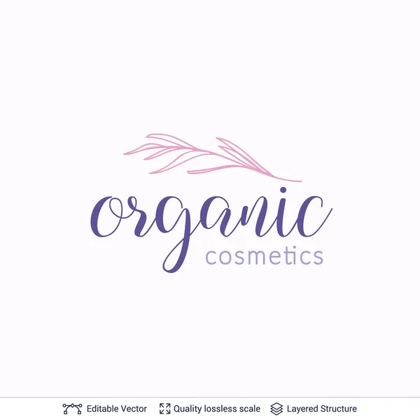 Schönheitsprodukt Bio Kosmetik Logo Design. — Stockvektor