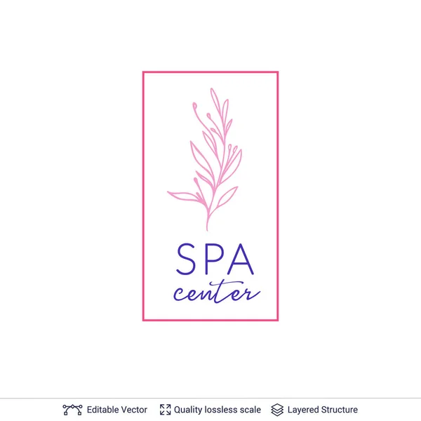 Beauty Spa Center Salon Logo Design. — Stockvektor