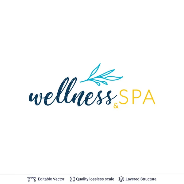 Beauty Wellness Salon Logo Design. — Stockvektor