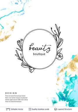 Güzellik Spa bakım salonu kozmetolojist logo tasarımı.