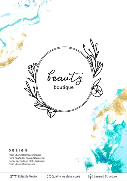 Beauté SPA salon de soins cosmetologue logo design . — Image vectorielle