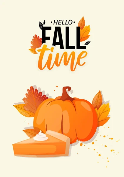 Welcome Autumn Fall season poster. — Stock Vector