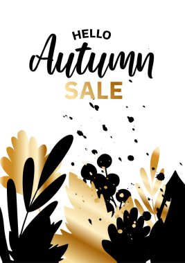 Lüks tarzda Sonbahar reklam satış afişi.