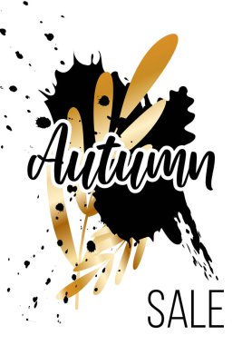 Lüks tarzda Sonbahar reklam satış afişi.
