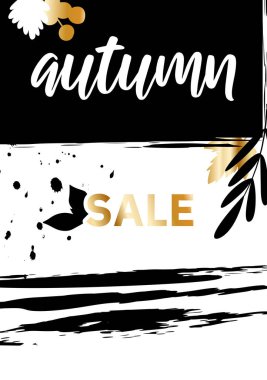 Lüks tarzda Sonbahar reklam satış afişi.