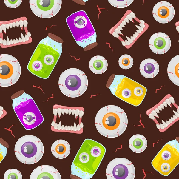 Halloween decorative seamless pattern. — Stock Vector