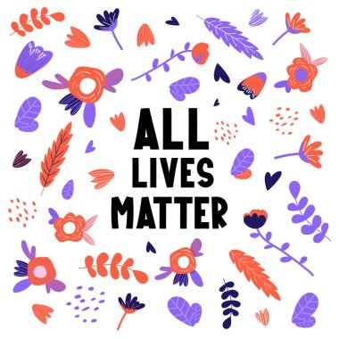 Tüm hayatlar çiçeklerle birlikte metin etiketi içerir.