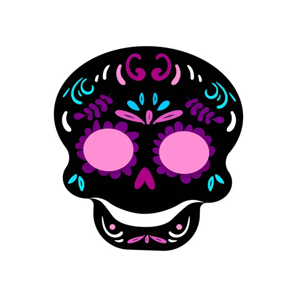 Day Of The Dead Skull isolated on white. — Stock Vector