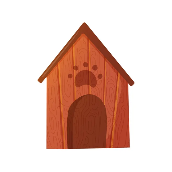 Dog house in cartoon style isolated on white. — Stock Vector
