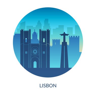 Lizbon, Portekiz 'in ünlü şehir manzarası.