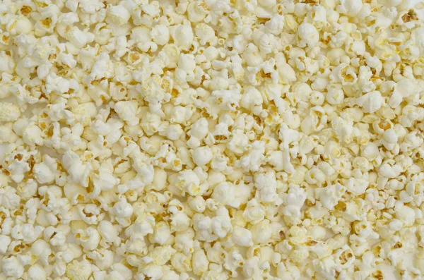 Textura Pozadí Hromady Čerstvé Vařené Popcorn — Stock fotografie
