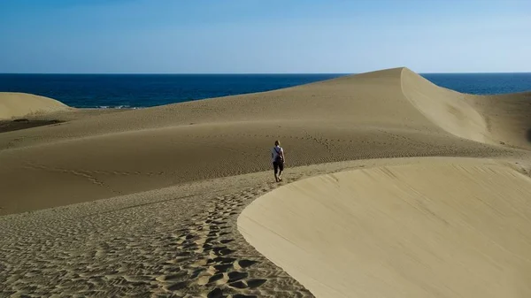 Sanddünen Maspalomas Gran Canaria Kanarische Inseln — Stockfoto