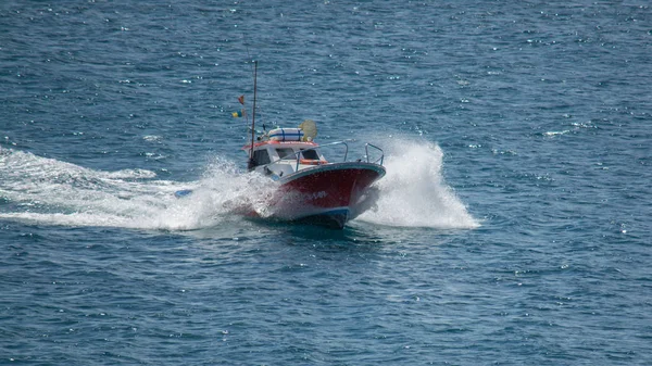 Barco Pesquero Que Llega Cotillo Fuerteventura Islas Canarias — Foto de Stock