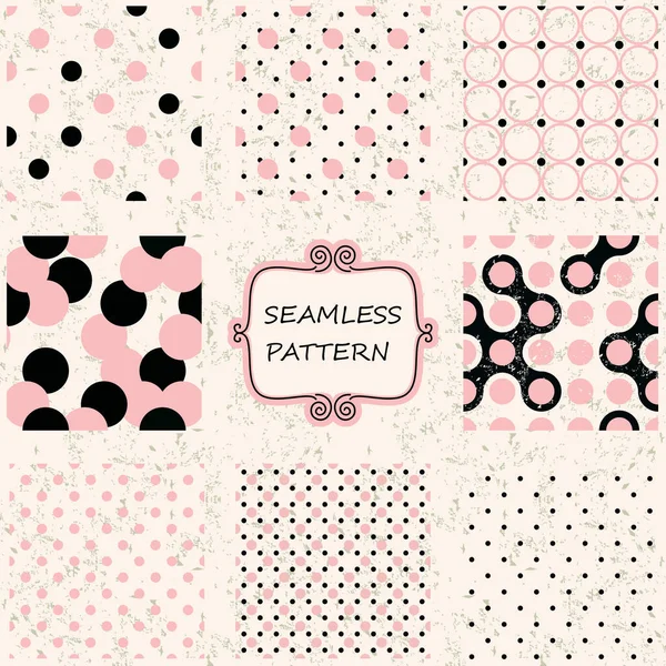 Set Vector Seamless Pattern Background — Stock Vector