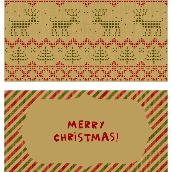 メリークリスマスのグリーティングカードのベクトルイラスト — ストックベクタ