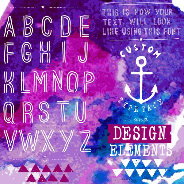 Vector Ilustración Letras Coloridas Del Alfabeto — Vector de stock