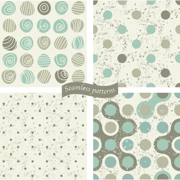 Set Vector Seamless Pattern Background — Stock Vector
