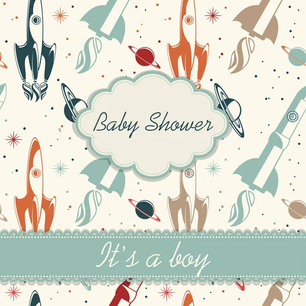 Greeting Cards Place Text Baby Shower Concept — Stock Vector