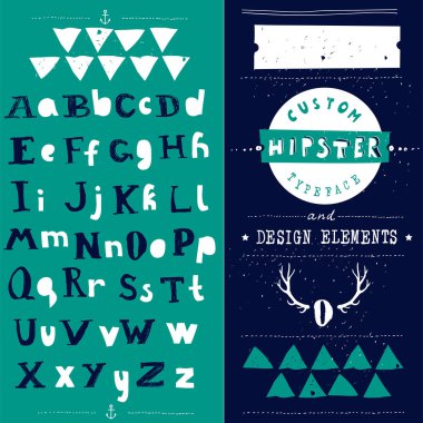 Renkli alfabe harflerinin vektör çizimi