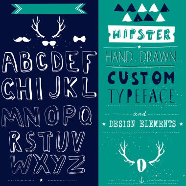 Renkli alfabe harflerinin vektör çizimi