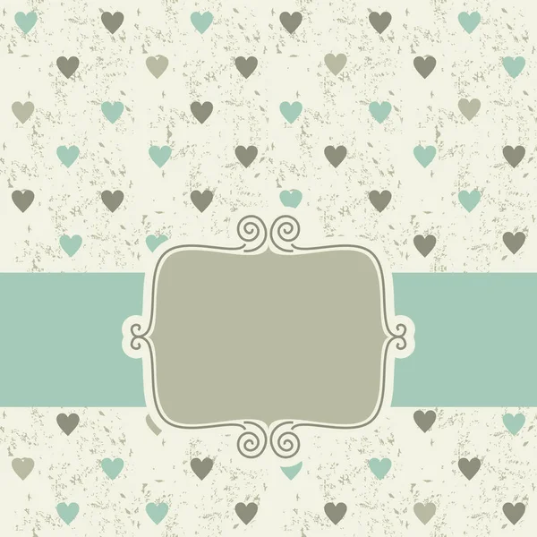 Vector Seamless Pattern Hearts Place Text — Stock Vector
