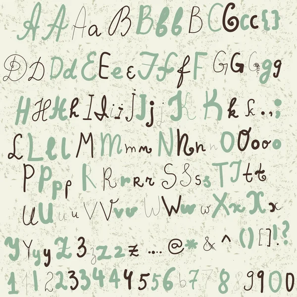 カラフルなアルファベットのフォントベクトル図 — ストックベクタ