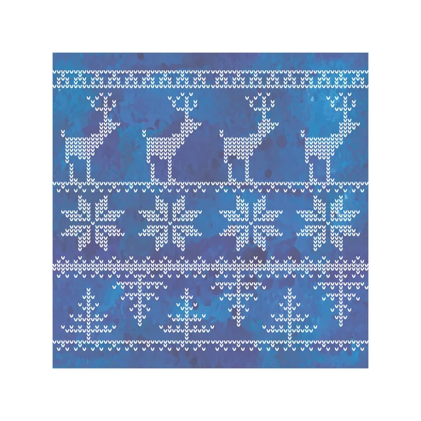 Vektor Illustration Winter Design Von Blau Weißen Geometrischen Muster — Stockvektor