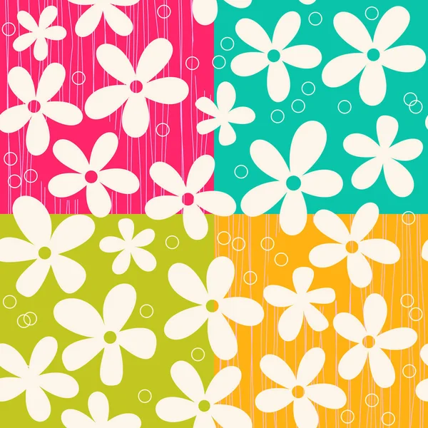 Abstract Flowers Background Vector — Stock Vector