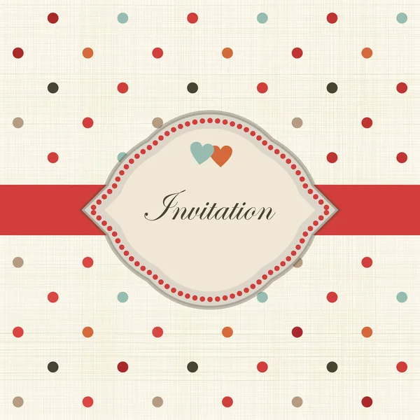 Vintage Invitation Space Your Text Vector Illustration — Stock Vector