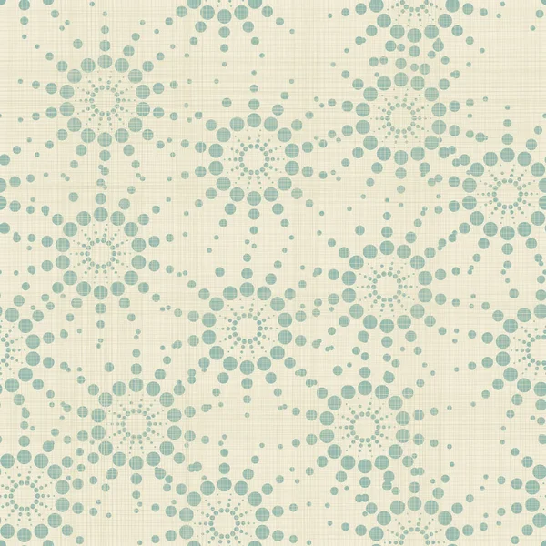 抽象的な点線の花のシームレスな花パターン — ストックベクタ