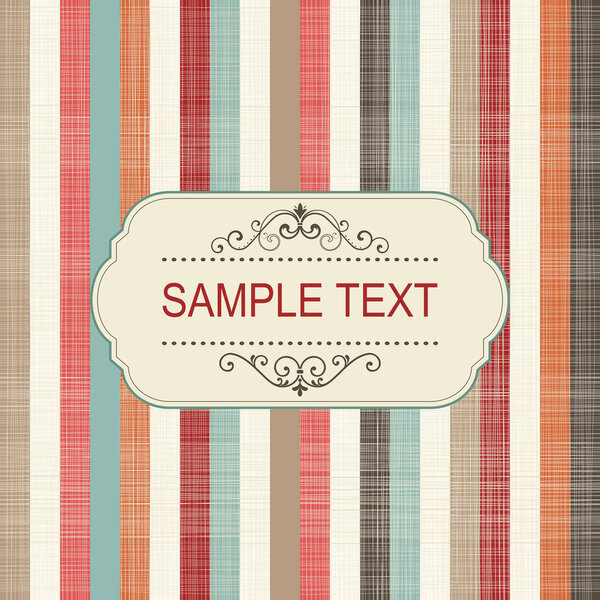 vintage invitation with space for your text, vector illustration