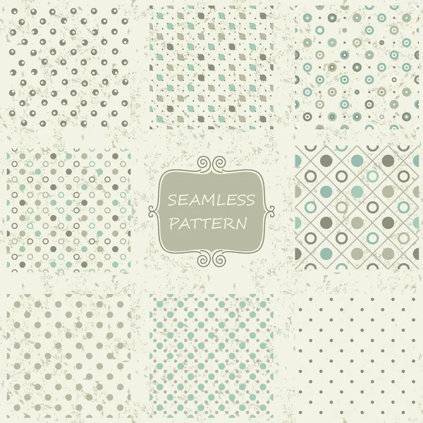 Vintage Background Set Seamless Patterns Векторный Шаблон Текстильной Конструкции — стоковый вектор