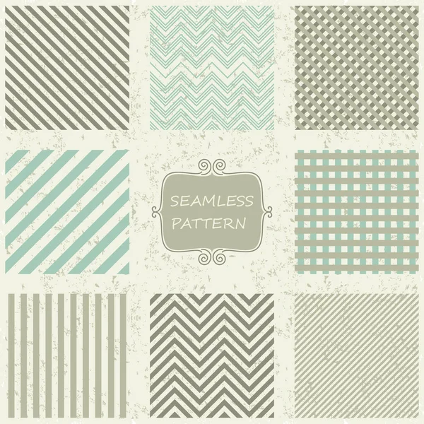 Vintage Background Set Seamless Patterns Векторный Шаблон Текстильной Конструкции — стоковый вектор