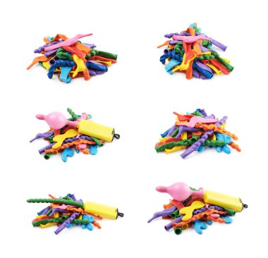 Birden çok unblown balonlar izole yığını