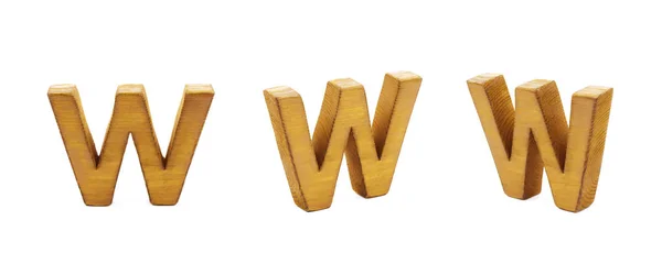 Řezaný dřevěný písmeno izolované — Stock fotografie