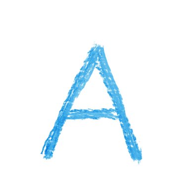 Tek elle çizilmiş mektup izole