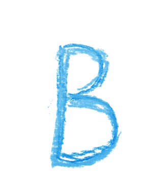 Tek elle çizilmiş mektup izole