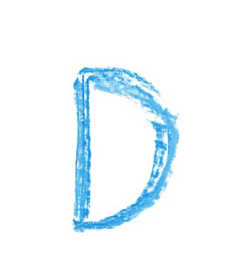 Tek elle çizilmiş mektup izole