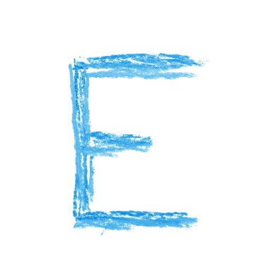 Tek elle çizilmiş mektup izole