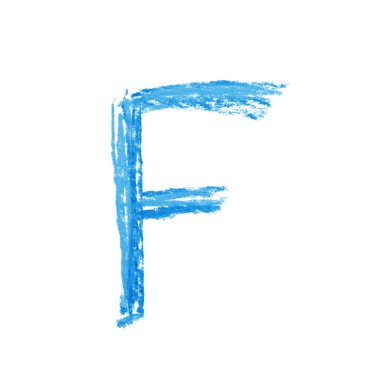 Tek elle çizilmiş mektup izole