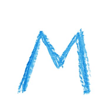 Tek elle çizilmiş mektup izole