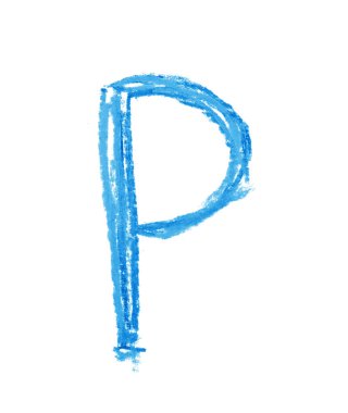 Tek elle çizilmiş mektup izole